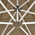 vidaXL Šesťhranný skladací prístrešok 3,6x3,1m sivohnedý 220 g/m²