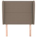 vidaXL Čelo postele so záhybmi sivohnedé 103x23x118/128 cm látka