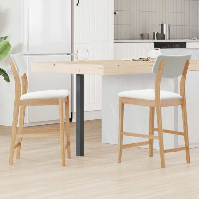 vidaXL Jedálenské stoličky 2 pcs Prírodná 48 x 49 x 95 cm