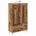 vidaXL Highboard Staré drevo 69,5 x 31 x 115 cm Kompozitné drevo