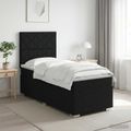 vidaXL Posteľ boxspring s matracom Čierna 100 x 200 cm Látka