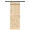 vidaXL Posuvné dvere NARVIK Prírodná a čierna 85 x 210 cm (152,5 cm)