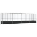 vidaXL Voliéra s nadstavcom strieborná 834,5x107x212 cm oceľ