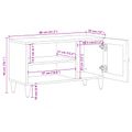 vidaXL TV skrinka Prírodná 80 x 33 x 46 cm Masívne mango drevo