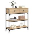 vidaXL Konzolový stolík dub sonoma 72,5x25x75 cm kompozitné drevo