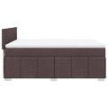 vidaXL Boxspring posteľ s matracom tmavohnedá 160x200 cm látka