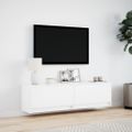 vidaXL TV nástenná skrinka s LED svetlami biela 140x31x38 cm