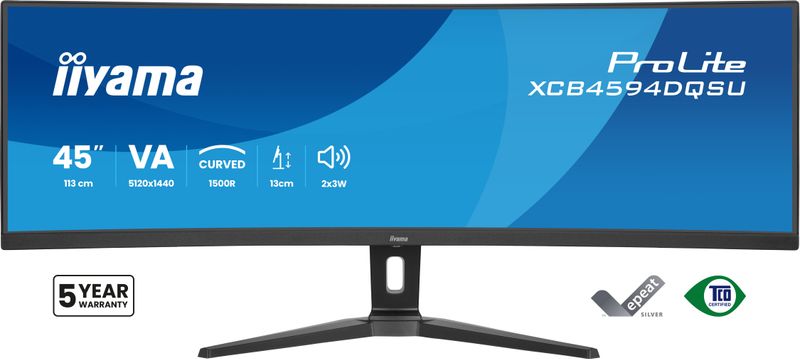 iiyama ProLite/XCB4594DQSU-B1/44,5''/VA/DQHD/75Hz/2ms/Čierna/3R