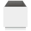 vidaXL Konferenčný stolík s nekonečnými LED biely 90x50x50 cm
