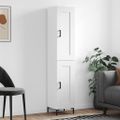 vidaXL Vysoká skrinka biela 34,5x34x180 cm spracované drevo