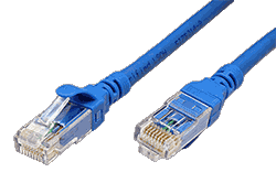 UTP patchkabel kat. 6, Component Level, LSOH, 3 m, modrý