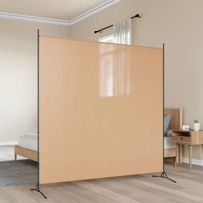 vidaXL Jednopanelový rozdeľovač miestnosti Béžová 175 x 180 cm Látka