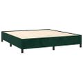 vidaXL Posteľný rám boxsping s matracom tmavozelený 160x200 cm zamat