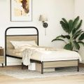 vidaXL Posteľný rám bez matraca 75x190 cm dub sonoma kompozitné drevo