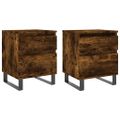 vidaXL Nočné stolíky 2 ks dymový dub 40x35x50 cm kompozitné drevo
