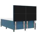 vidaXL Posteľ s pružinovým rámom Tmavomodrá 140 x 200 cm Zamat