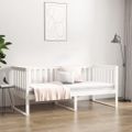 vidaXL Denná posteľ s matracom biela 90x190 cm masívna borovica