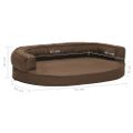 vidaXL Ergonomický matrac pre psa 75x53 cm ľanový vzhľad hnedý