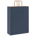 vidaXL Papierové tašky 250 ks s rúčkami, modré, 32x12x42 cm