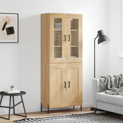 vidaXL Vysoká skrinka dub sonoma 69,5x34x180 cm spracované drevo