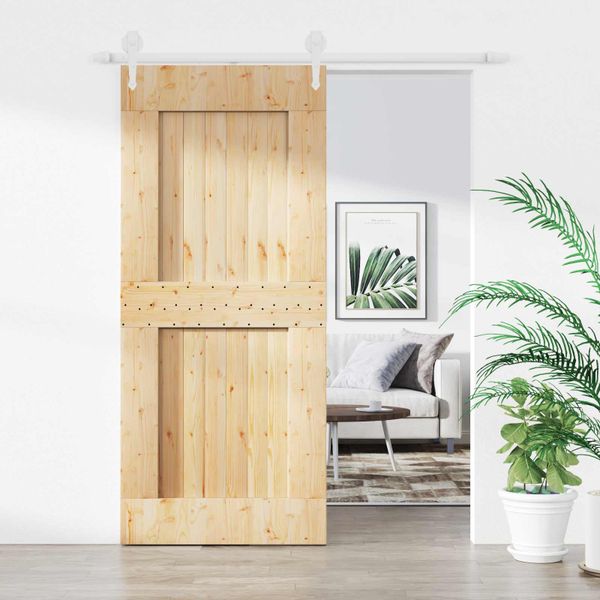 vidaXL Posuvné dvere Prírodná a biela 90 x 210 cm