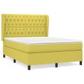 vidaXL Boxspring posteľ s matracom zelená 140x190 cm látka