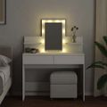 vidaXL Toaletný stolík s LED biely 100x40x130 cm