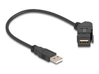 USB 2.0 Type-A panelová montáž samica 45° a