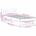 vidaXL Rám postele Hnedá 80 x 200 cm Masívne borovicové drevo