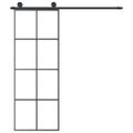vidaXL Posuvné dvere s kovaním 76x205 cm ESG sklo a hliník