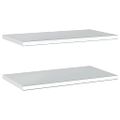 vidaXL Nástenné police 2 ks 75x40 cm strieborné nehrdzavejúca oceľ