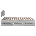 vidaXL Rám postele Sivý Sonoma 200 x 200 cm Inžinierske drevo