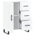 vidaXL Komoda lesklá biela 69,5x34x90 cm spracované drevo