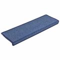 vidaXL Schodové rohože 10 ks 65x21x4 cm modré s obdĺžnikovým okrajom