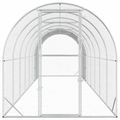 vidaXL Kurník pre kurčatá Strieborná 800 x 200 x 200 cm