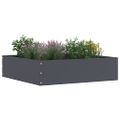 vidaXL Obrubník trávnika 6 ks 50 x 50 x 13 cm Oceľ Antracitová