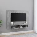 vidaXL Nástenná TV skrinka betónová sivá 120x23,5x90 cm sprac. drevo