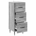 vidaXL Zásuvkový kabinet Sivá sonoma 33 x 34,5 x 89,5 cm