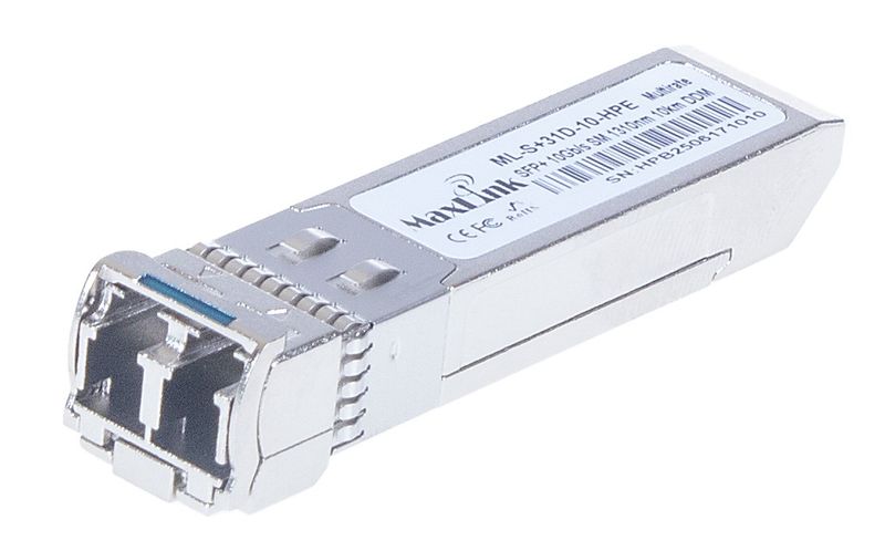 MaxLink 10G SFP+ optický modul HP, SM, 1310nm, 10km, 2x LC konektor, DDM, HPE kompatibilný