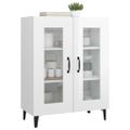 vidaXL Komoda lesklá biela 69,5x34x90 cm spracované drevo
