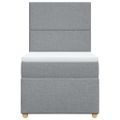 vidaXL Posteľný rám boxsping s matracom bledosivý 80x200 cm látka