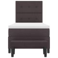 vidaXL Posteľ s pružinovým rámom Tmavohnedá 80 x 200 cm látka