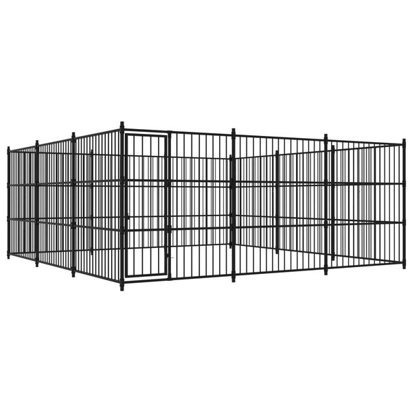 vidaXL Vonkajšia voliéra pre psy 450x450x185 cm