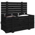 vidaXL Úložný box čierny 91x40,5x42 cm masívna borovica