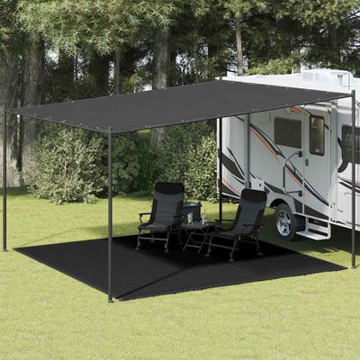 vidaXL Koberec do stanu 400x400 cm čierny HDPE