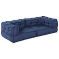vidaXL Modulová pohovka 3 ks Látka Indigo 140 x 70 x 36 cm