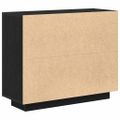 vidaXL Servírovacia skriňa Čierny dub 92 x 35 x 75 cm Kompozitné drevo