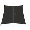 vidaXL Tieniaca plachta, oxford, lichobežníková 3/5x4 m, antracitová
