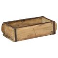 vidaXL Podnos 4 ks Hnedá 30 x 15 x 9 cm Masívne obnovené drevo