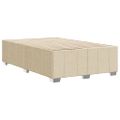 vidaXL Posteľ bez matraca krémová 120x190 cm látka
